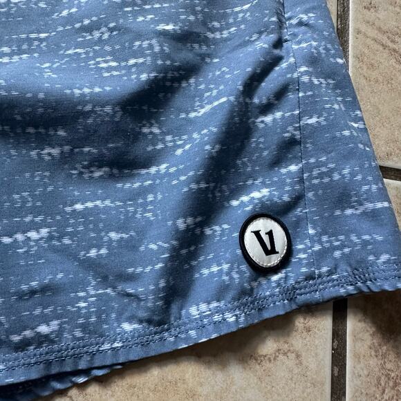 Vuori Mens Cape 6" Swim Short Trunks Cloud Slub XL Zip Pocket Unlined Blue - Picture 4 of 9
